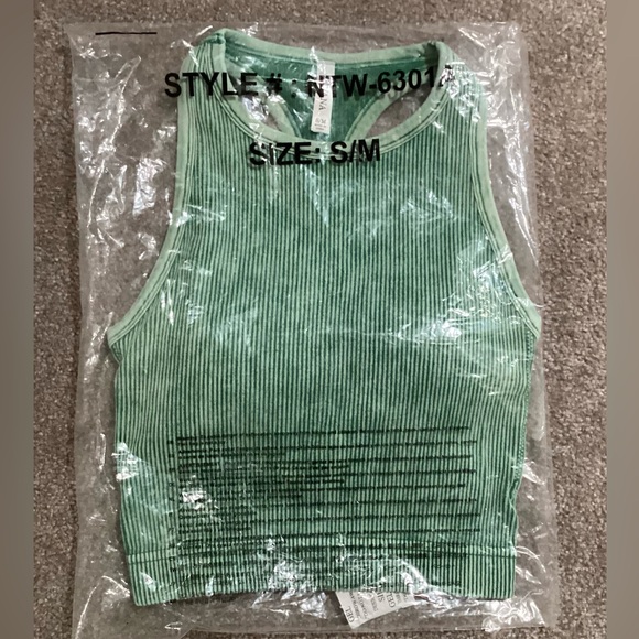 Zenana Outfitters Tops - Zenana Green Ribbed Women's Tank Top